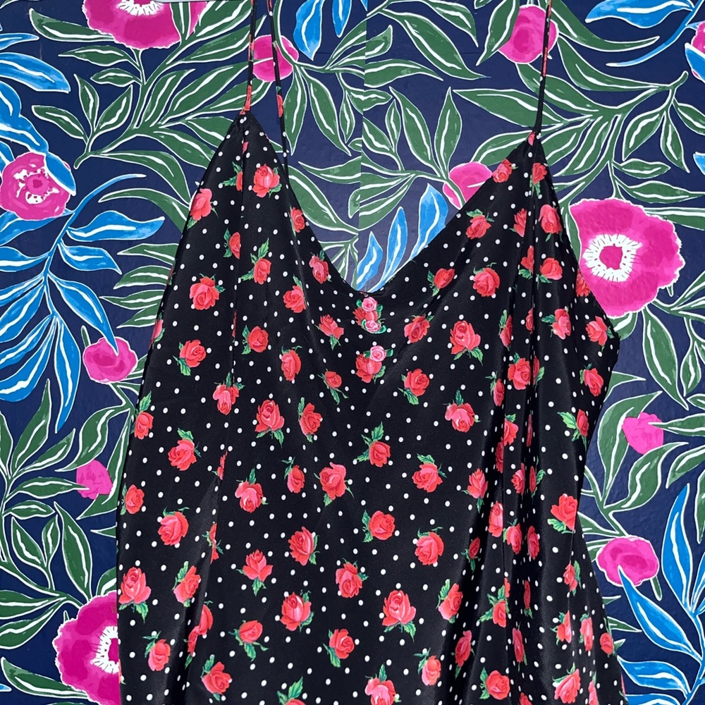 Floral Black Crop Top